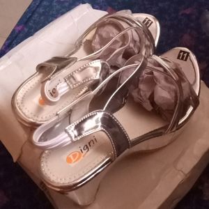 Silver high sandals